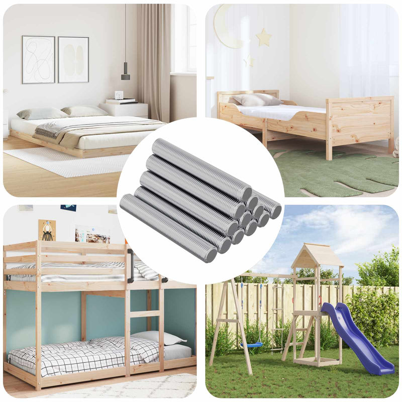 vidaxxl varilla roscada 12uds plata 8 x 55 mm acero