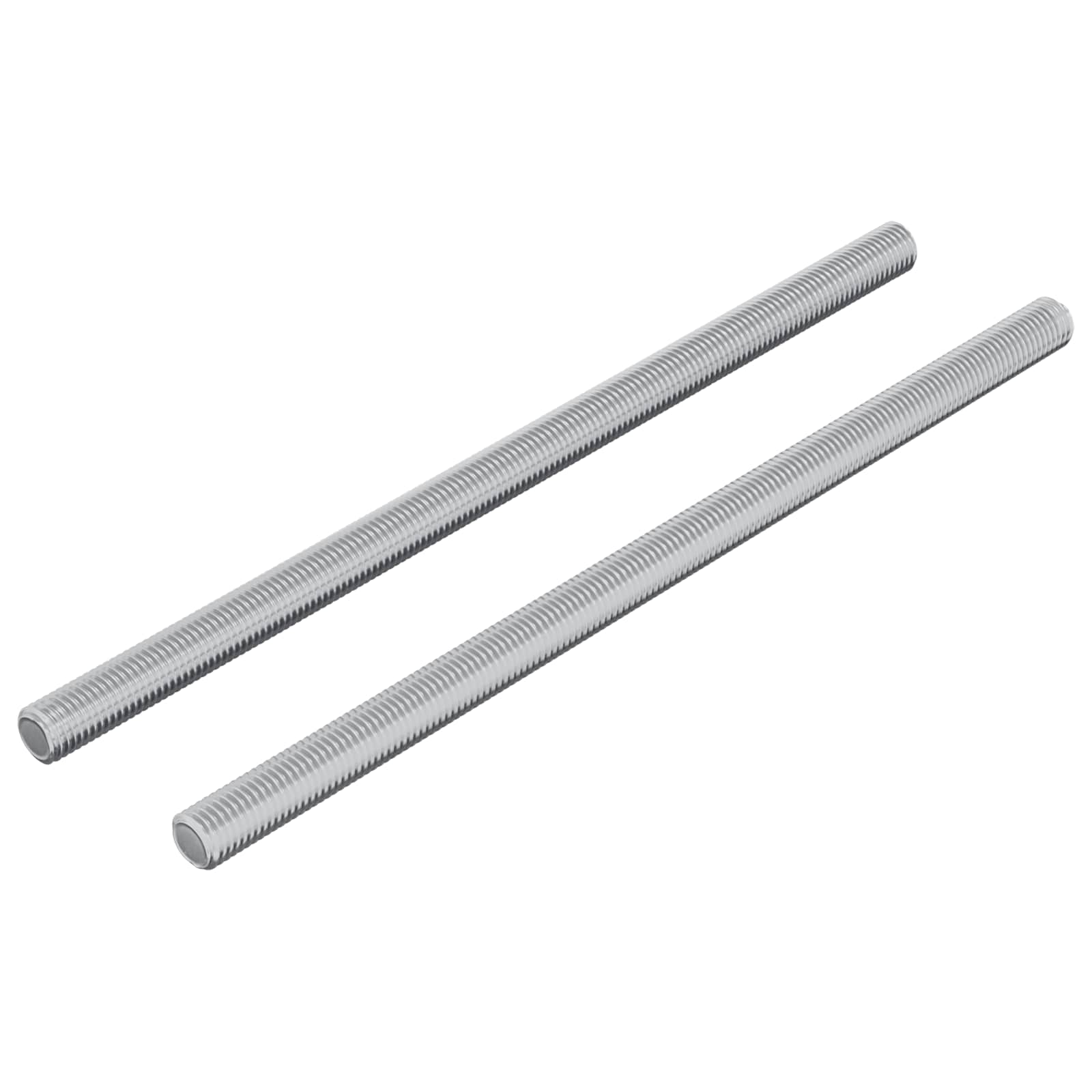 Vidaxl schroefdraadstangen 2 stuks zilver m6 x 120 mm metaal