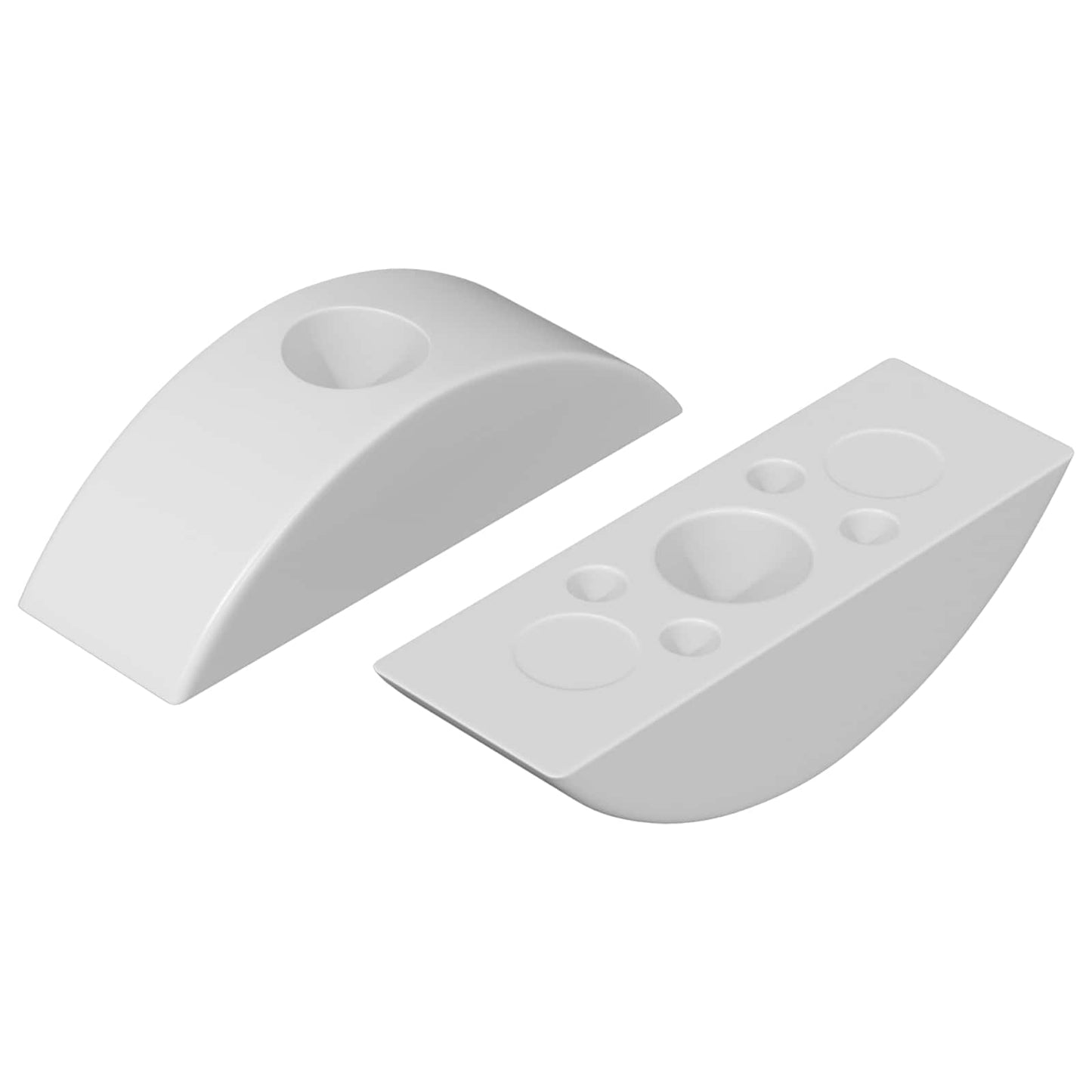 Vidaxl halve maan washer 2 pcs wit m6 polypropyleen