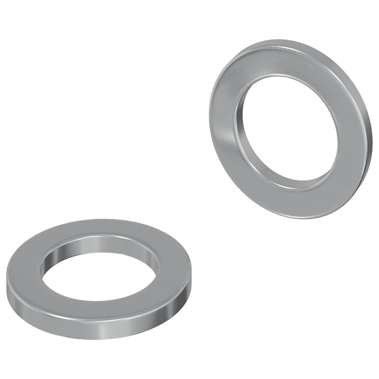 Arandelas vidaxl 2 piezas plata 10 x 10 x 1,2 mm acero