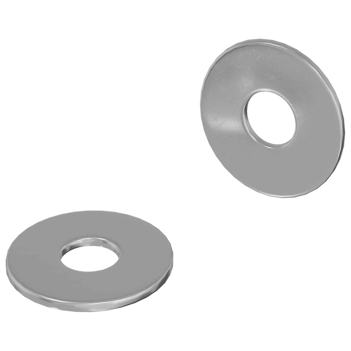 Vidaxl washers 2 pcs zilver 18 x 18 x 1,2 mm ijzer