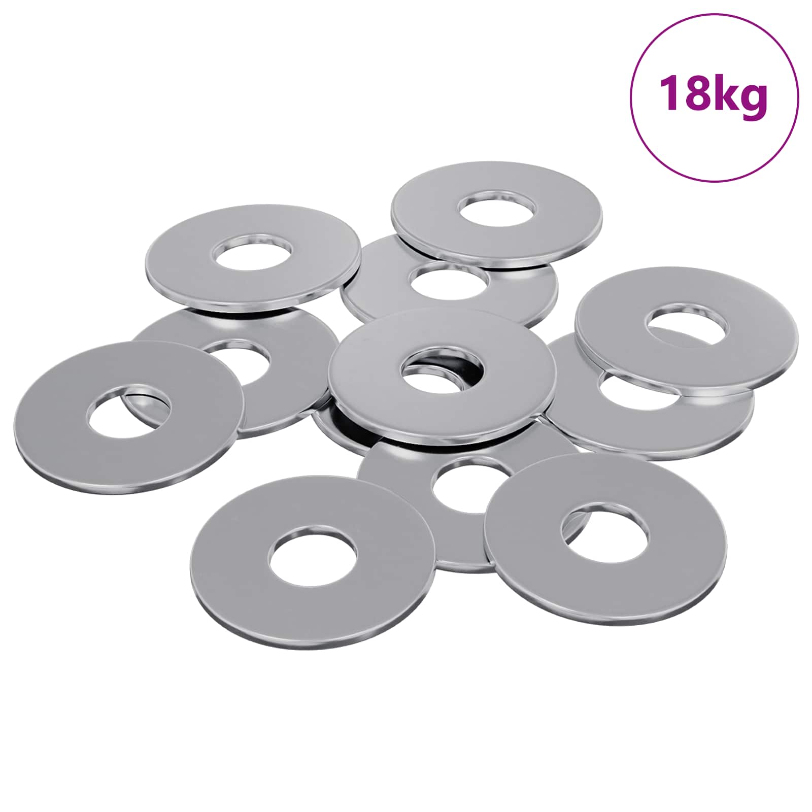 VidaXL arandelas 9000 uds plancha plateada