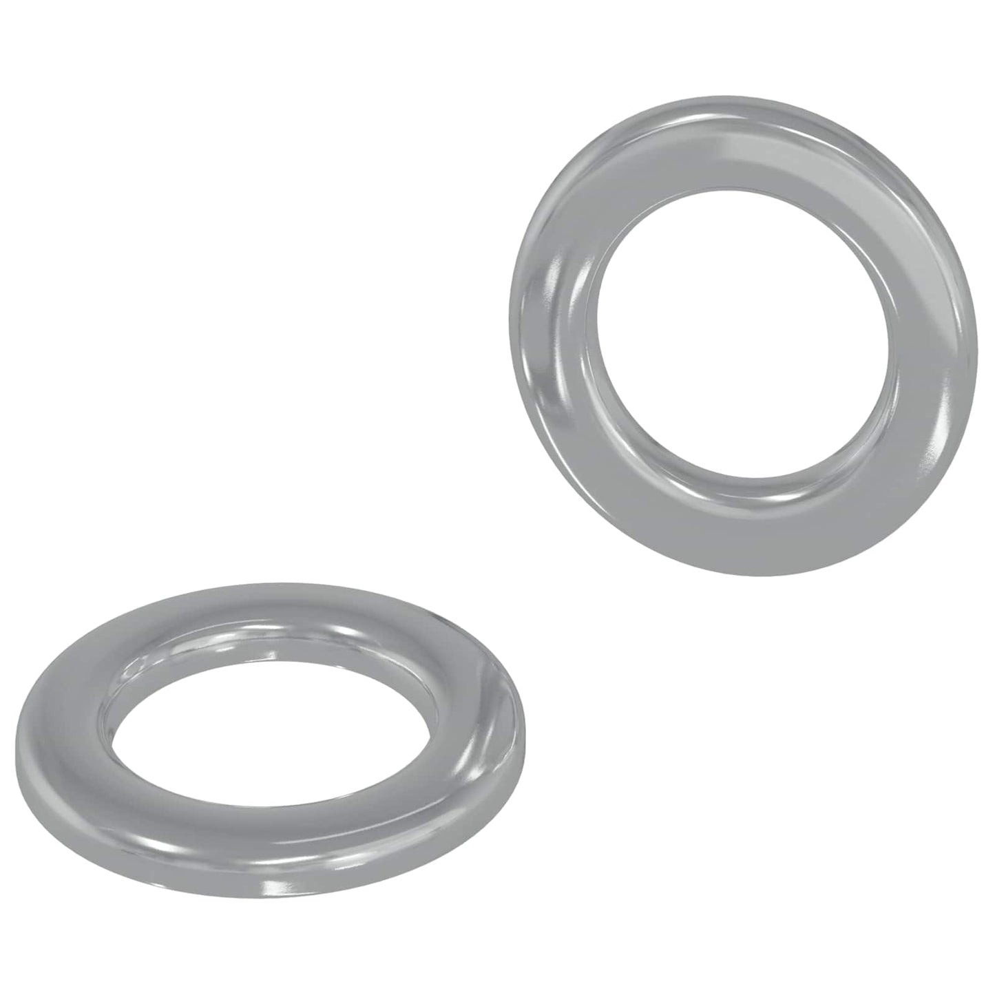 Vidaxl washers 2 pcs zilver 10 x 10 x 0,8 mm ijzer