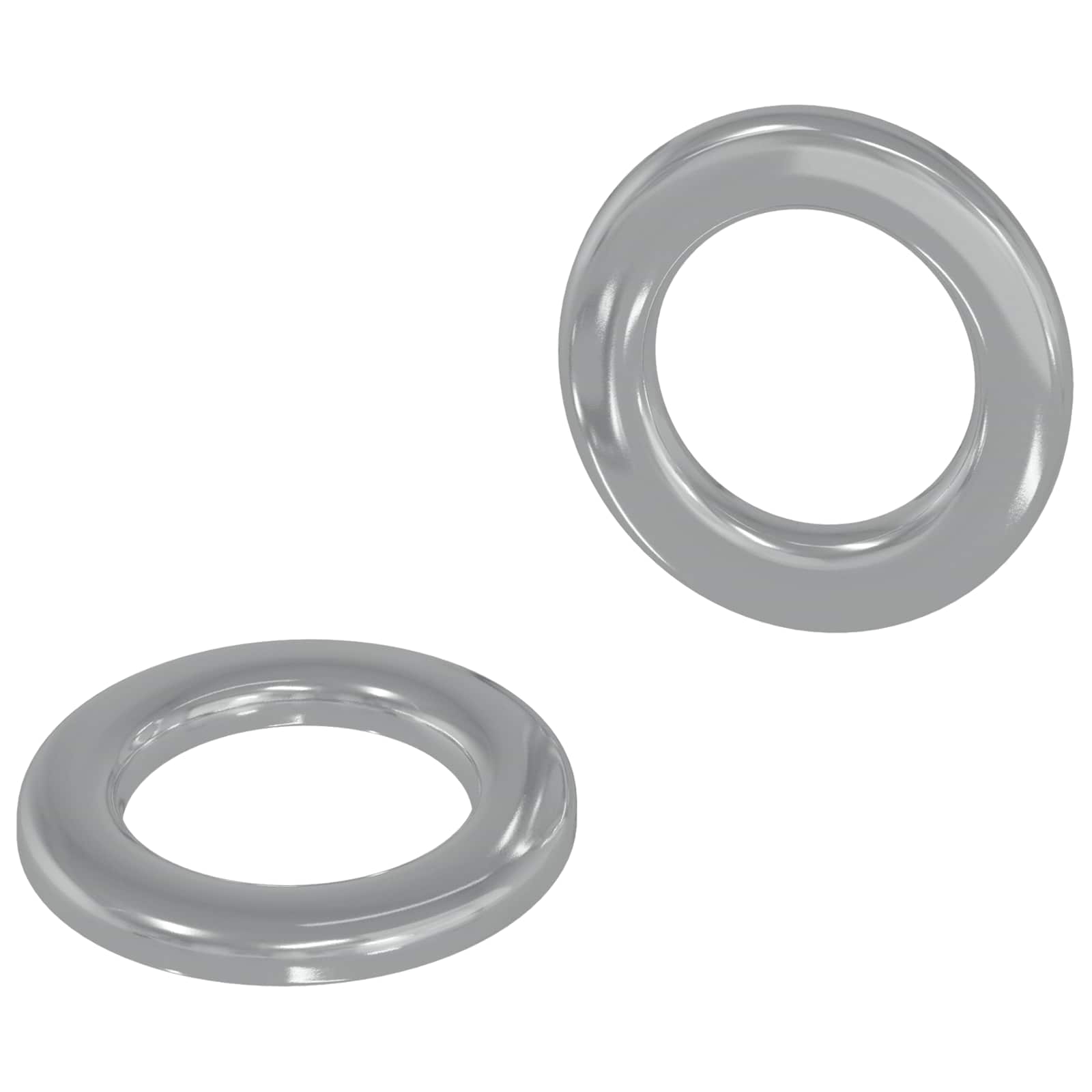 Rondelle Vidaxl 2 pz argento 10 x 10 x 0,8 mm ferro