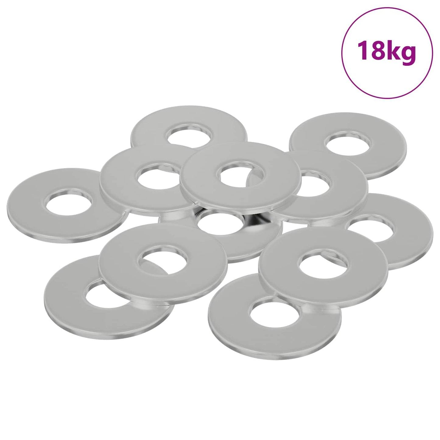 Vidaxl washers 33962 pcs zilver ijzer