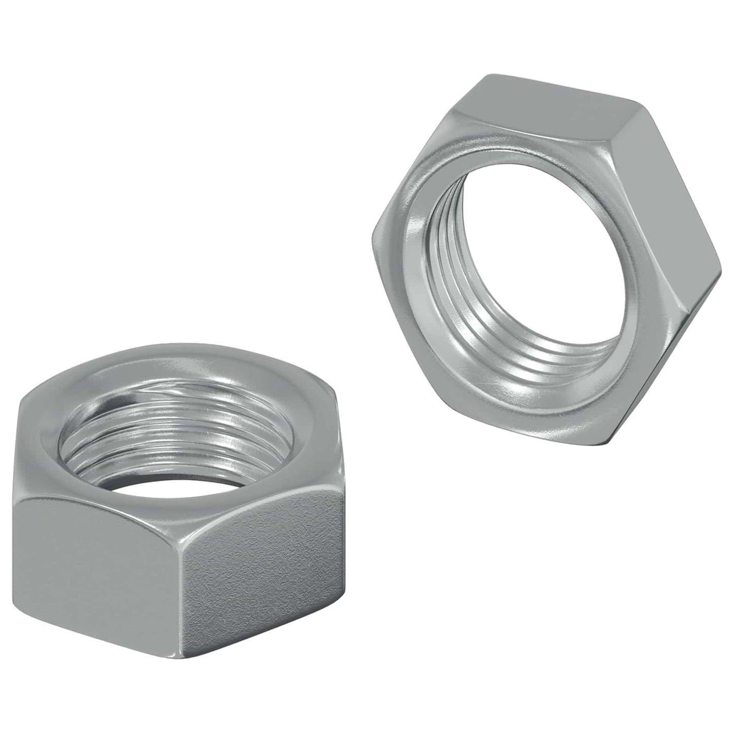 vidaxl tuercas hexagonales 2uds plata m6 acero