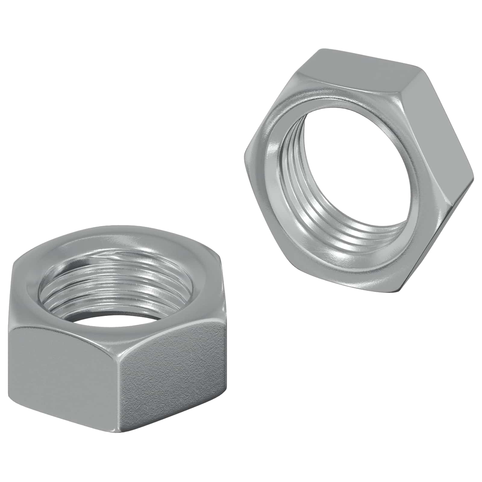 vidaxl tuercas hexagonales 2uds plata m6 acero