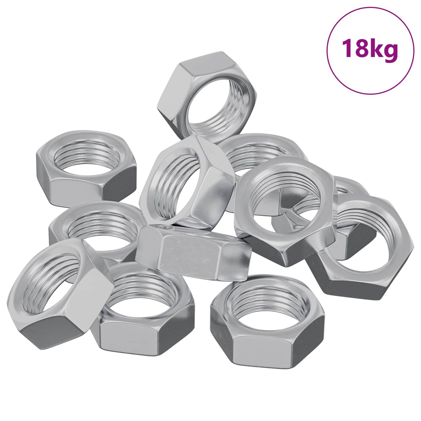Dadi esagonali Vidaxl 23377 pz ferro argento