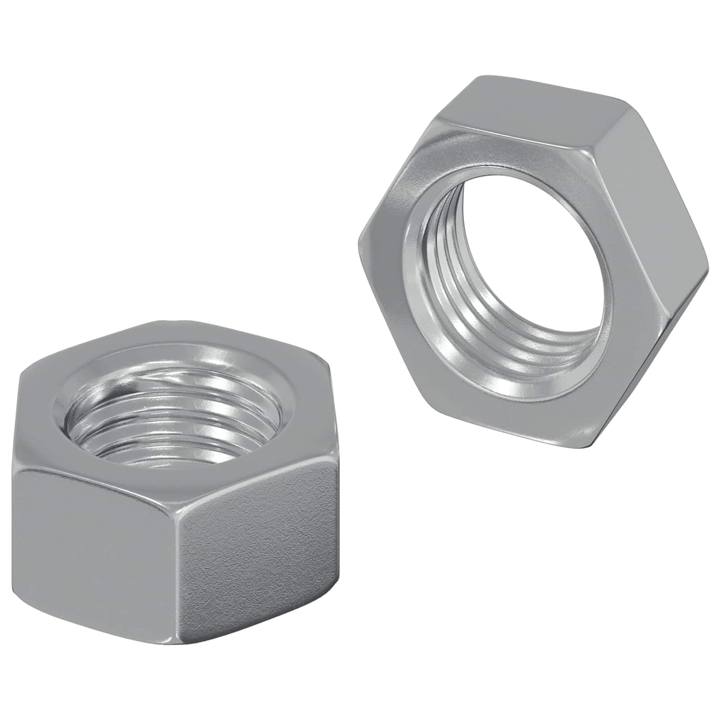vidaxl tuerca hexagonal 2uds plata m6 hierro