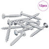 Vidaxl bout 12 pcs zilver 9,8 x 35 mm ijzer