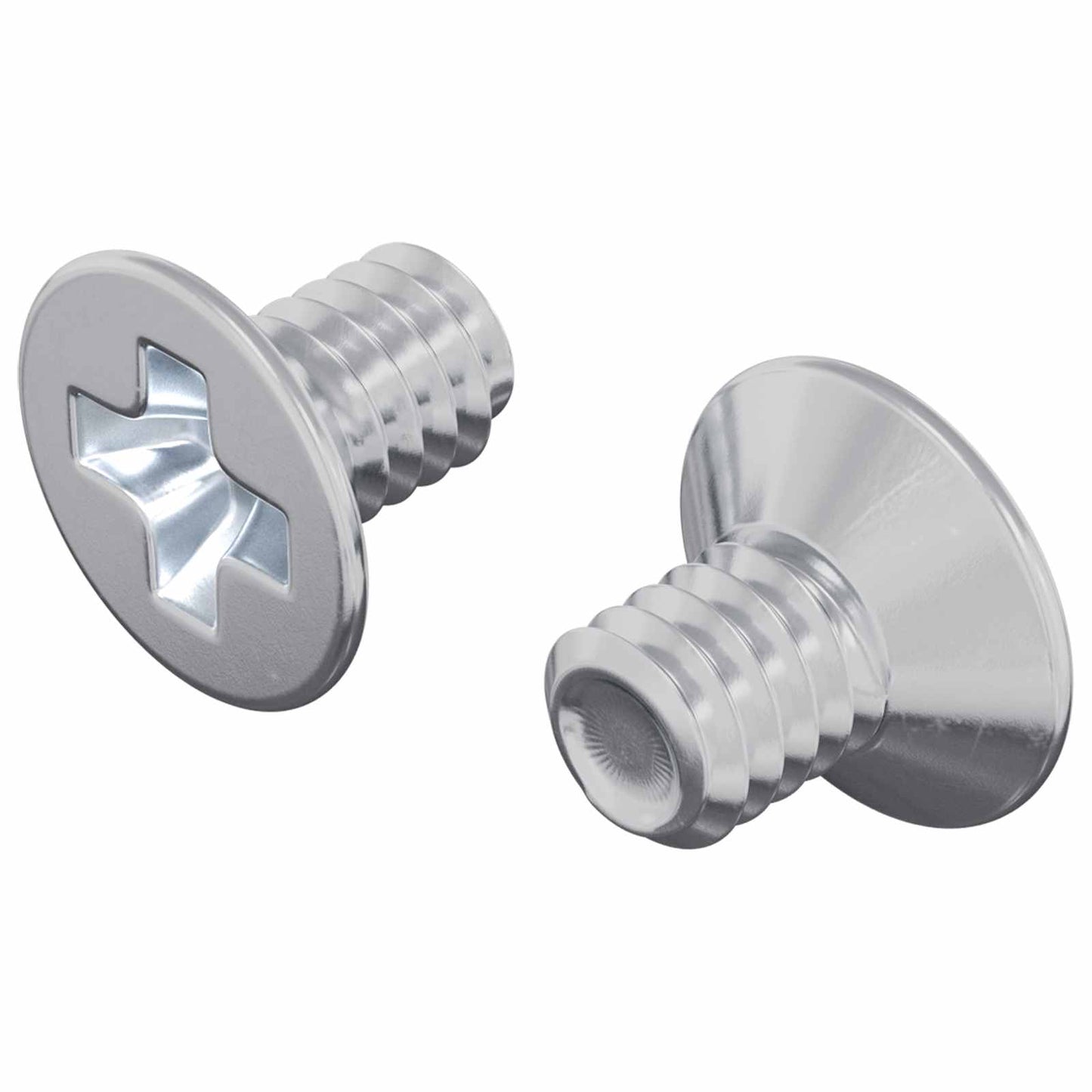Viti a testa svasata Vidaxl 2 pezzi argento m4 x 6 mm in acciaio