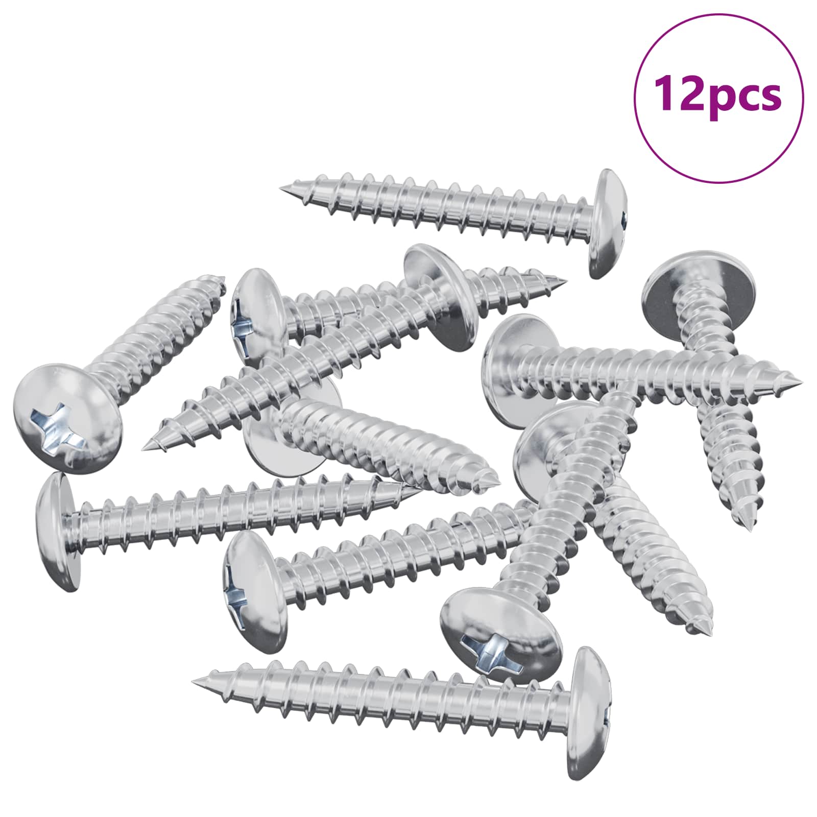 Vidaxl zelftappende nagel 12 pcs verzinkt 4 x 25 mm staal