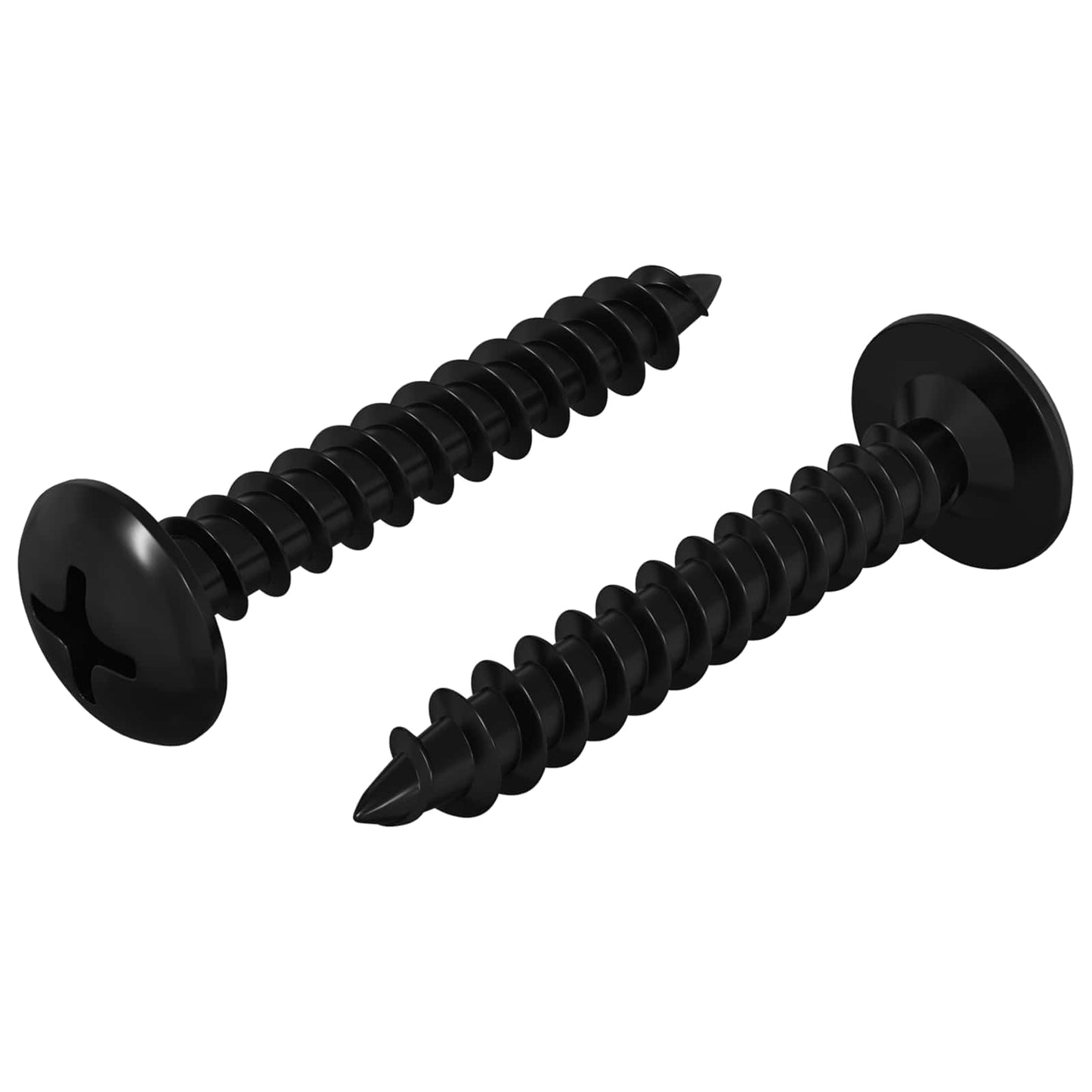 Vidaxl zelftappende nagel 2 pcs zwart 4 x 25 mm staal