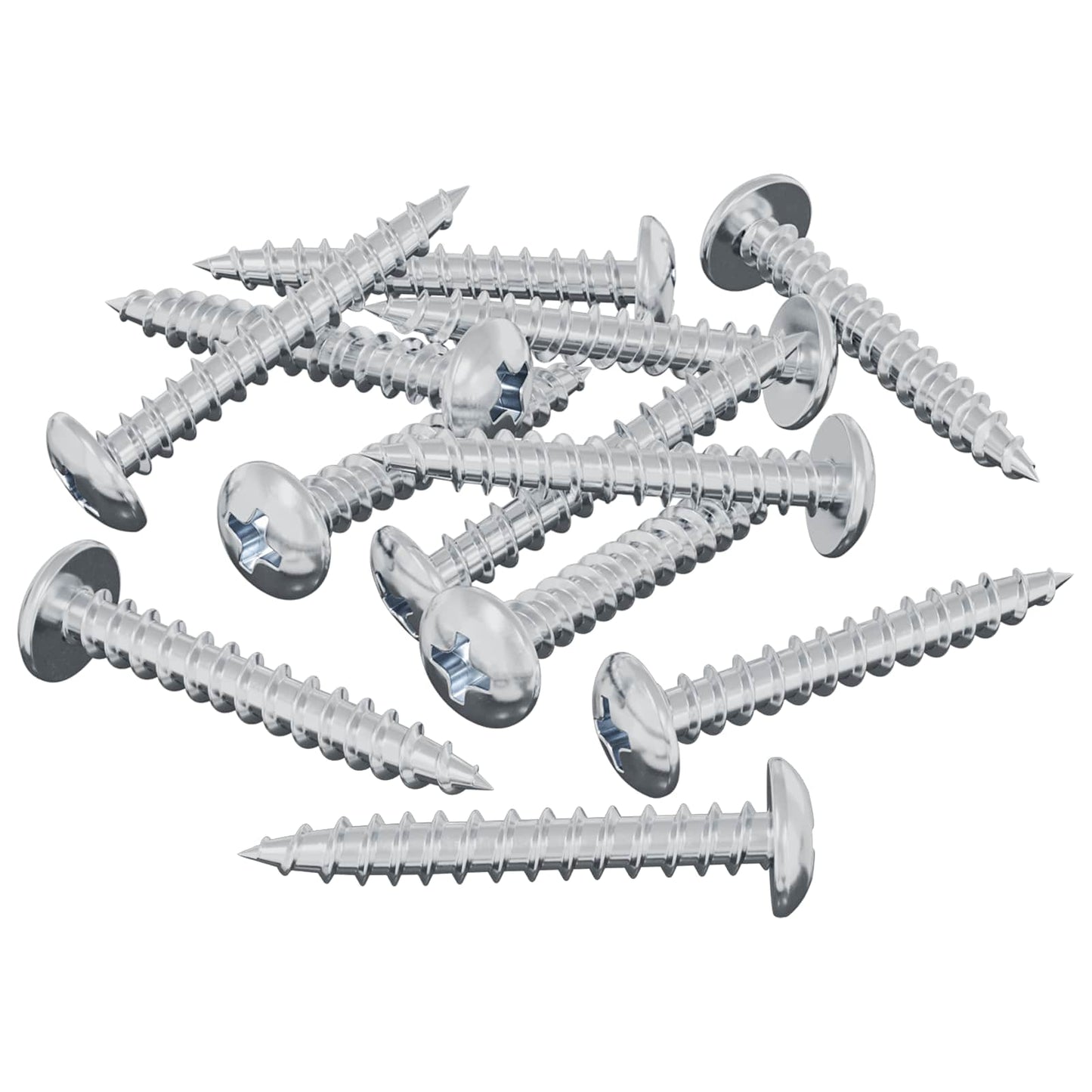 vidaxxl tornillo para madera 8182 uds plata m4 x 28 mm hierro