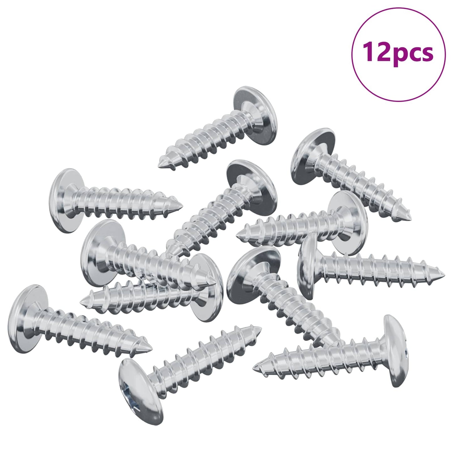 Vidaxl bout 12 pcs zilver m4 x 16 mm staal
