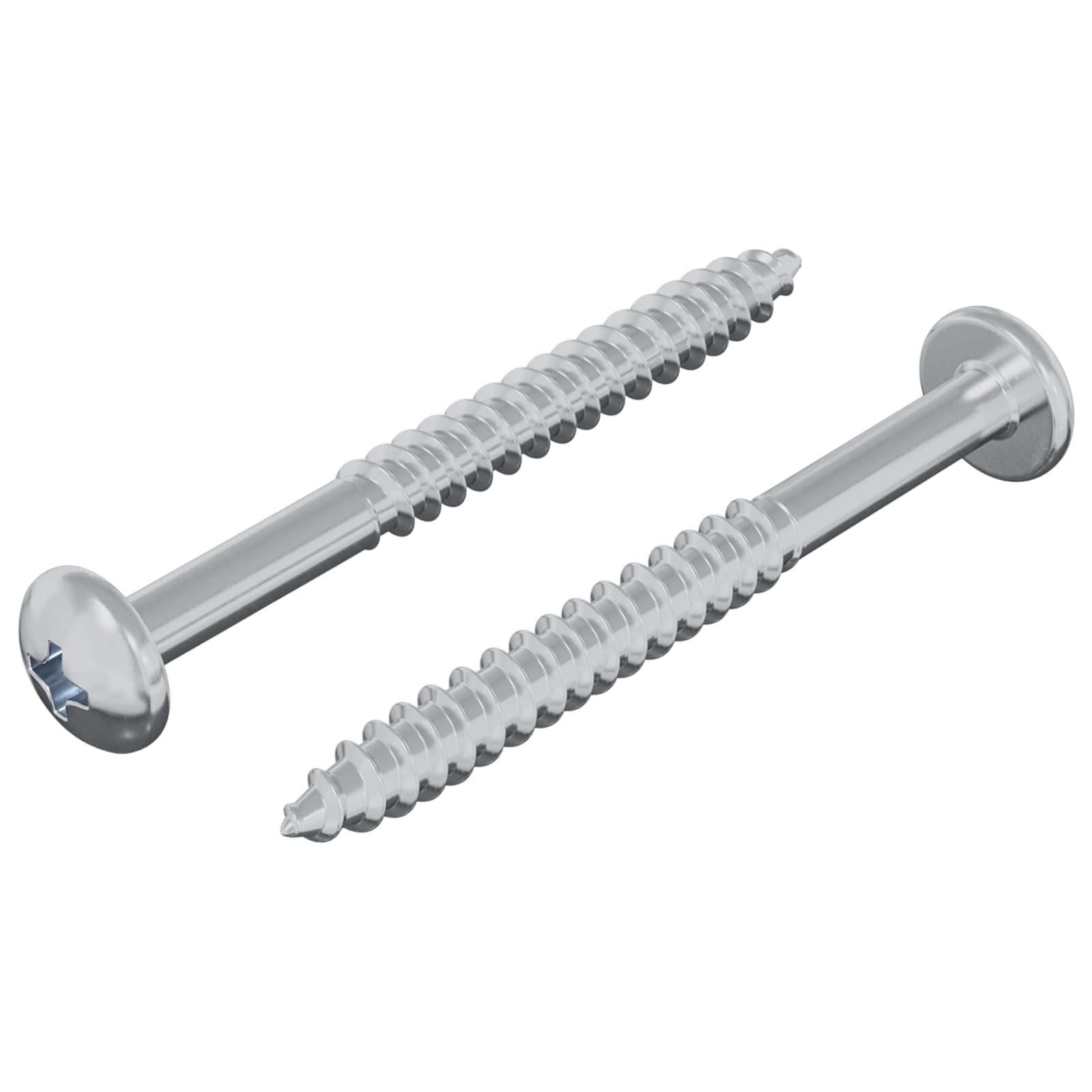 Vidaxl houten schroef 2 pcs zilver 9,8 x 53 mm staal