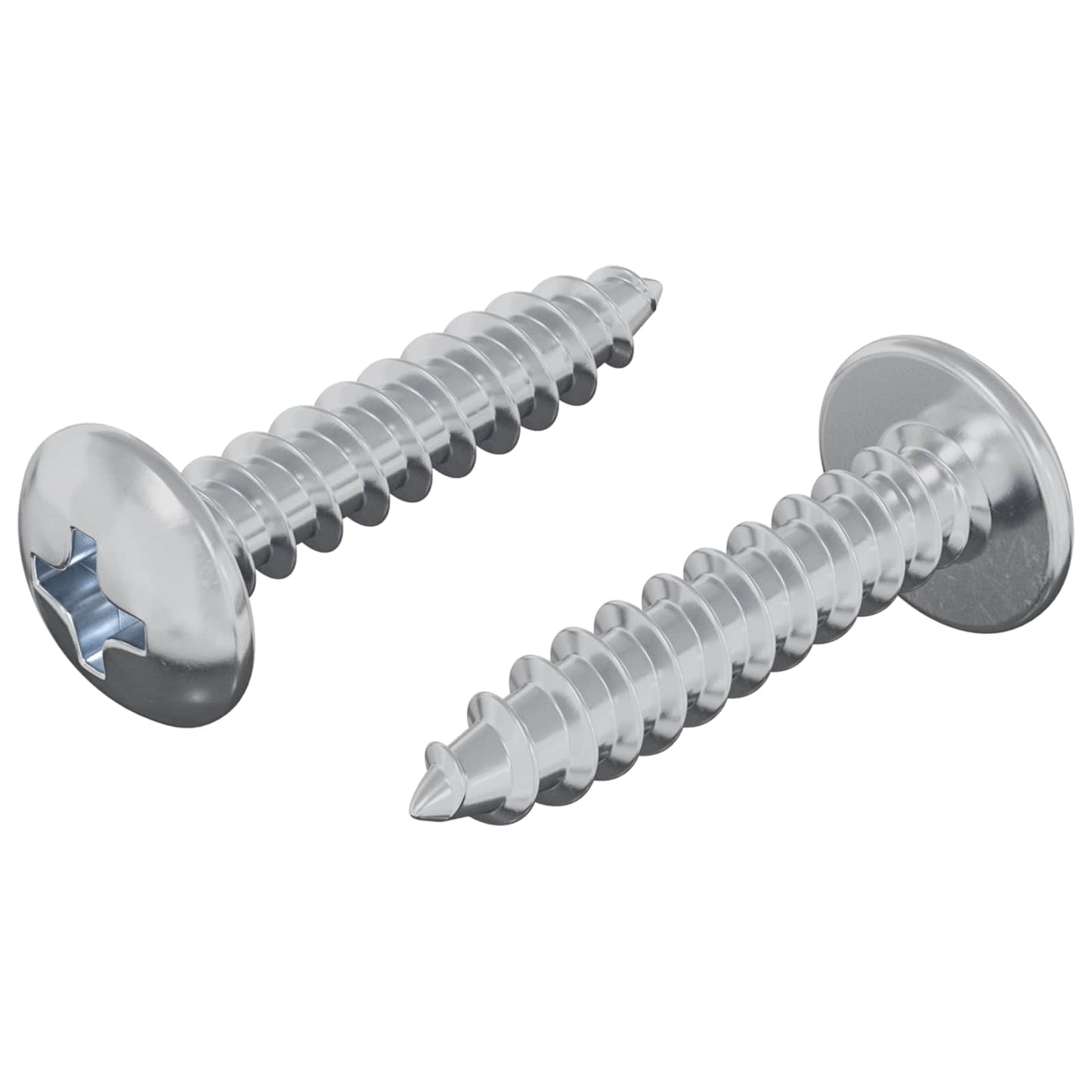 vidaxxl tornillos para madera 2uds plata m4 x 20 mm acero