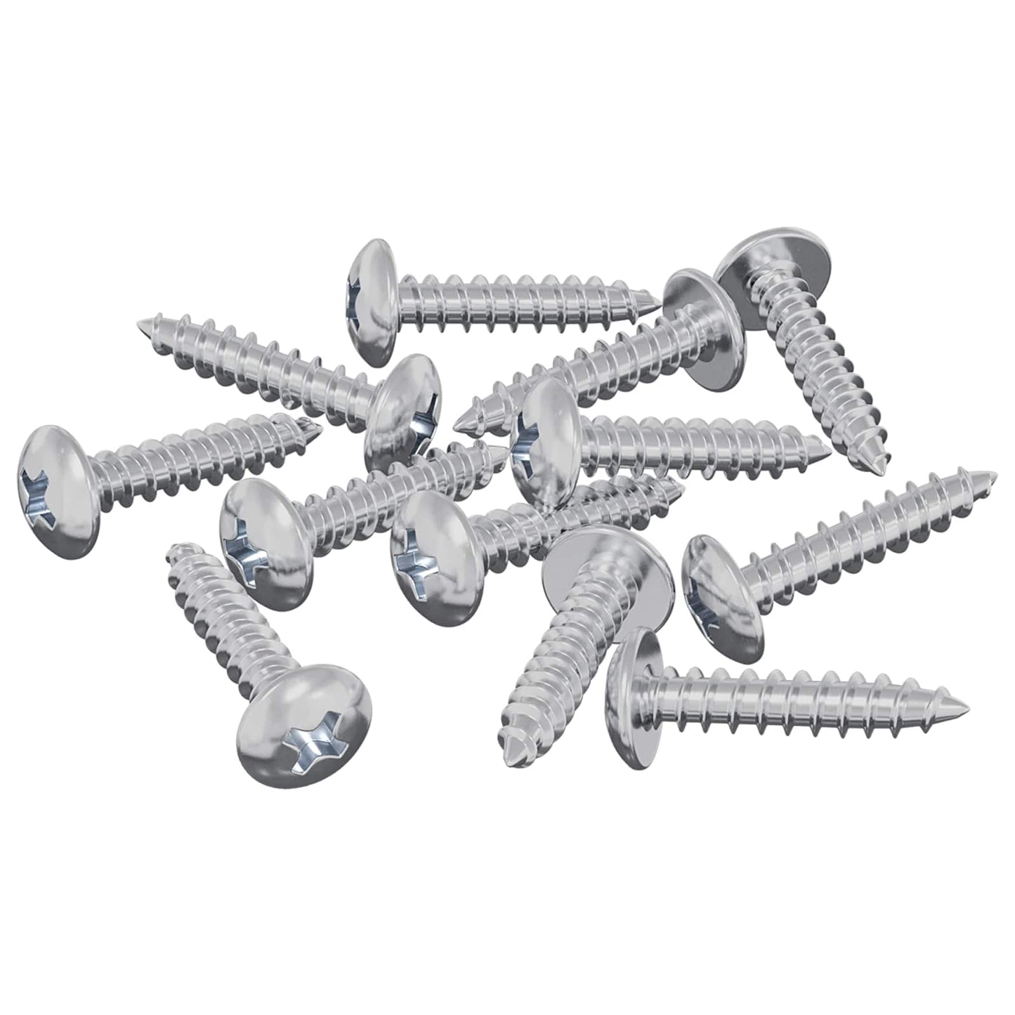 Vidaxl houten schroeven 12 pcs zilver m3,5 x 20 mm staal