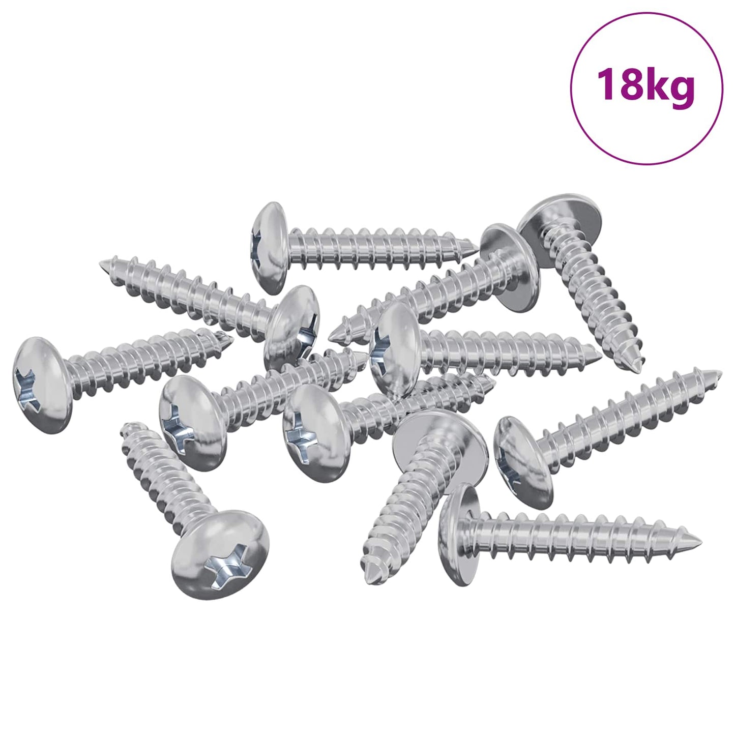 Vidaxl houten schroeven 10976 pcs zilver staal