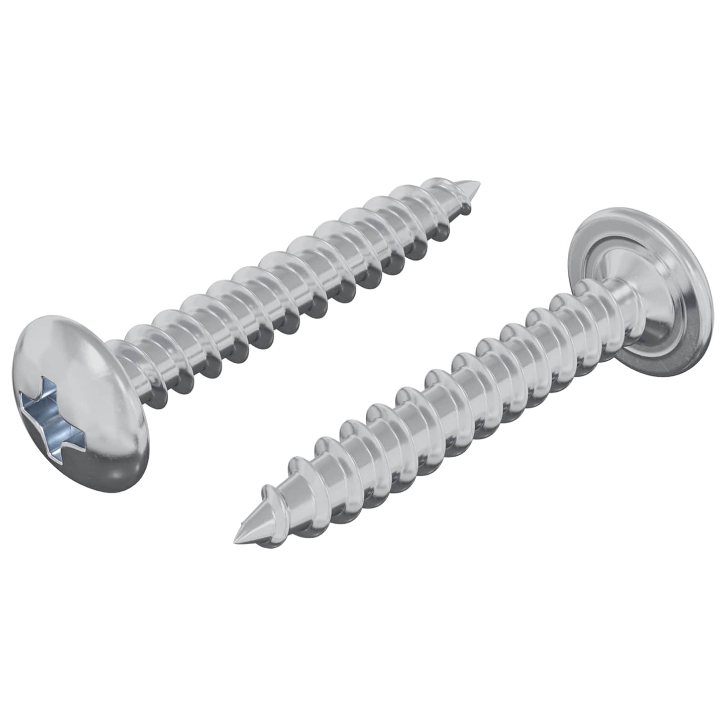 Vidaxl houten schroeven 2 pcs zilver m4 x 25 mm staal