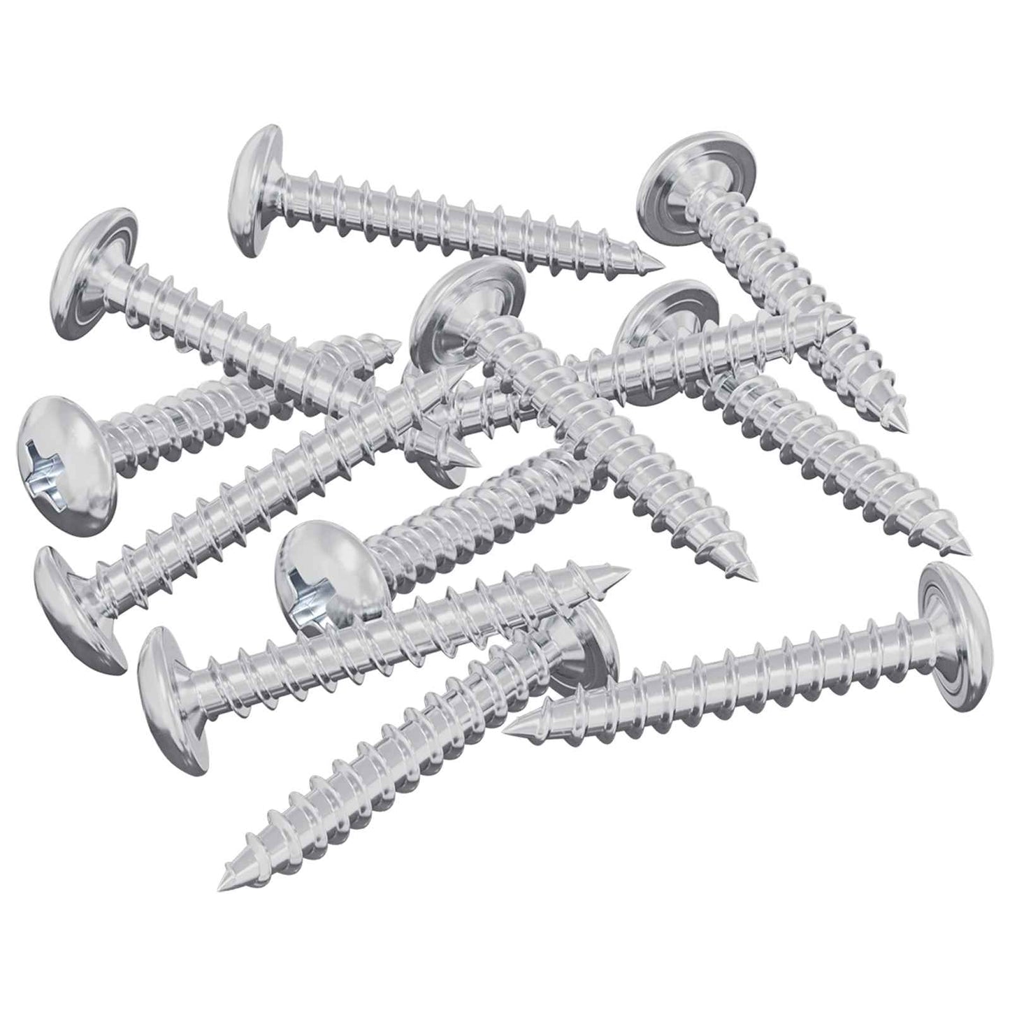 Vidaxl houten schroeven 12 pcs zilver m4 x 25 mm staal