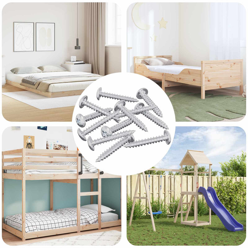 vidaxxl tornillos para madera 9231 uds acero plateado