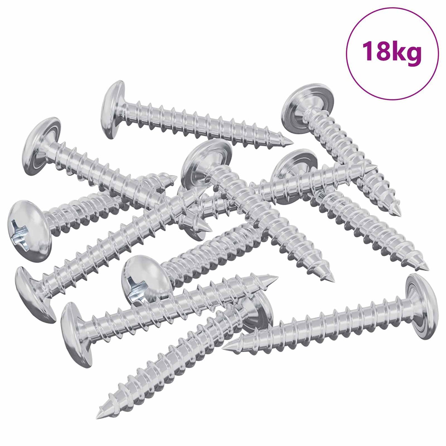 Vidaxl houten schroeven 9231 pcs zilver staal