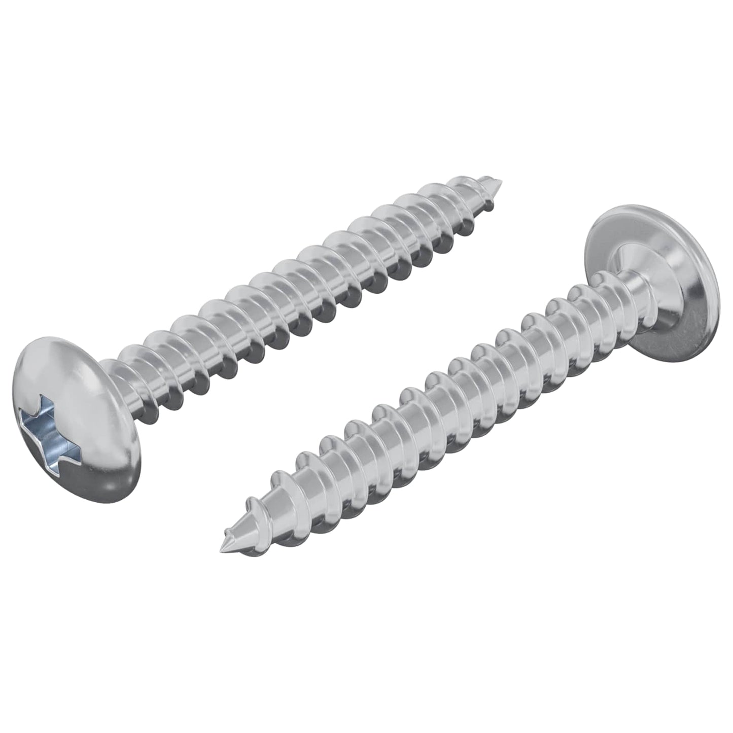 Vidaxl houten schroeven 2 pcs zilver m4 x 28 mm staal