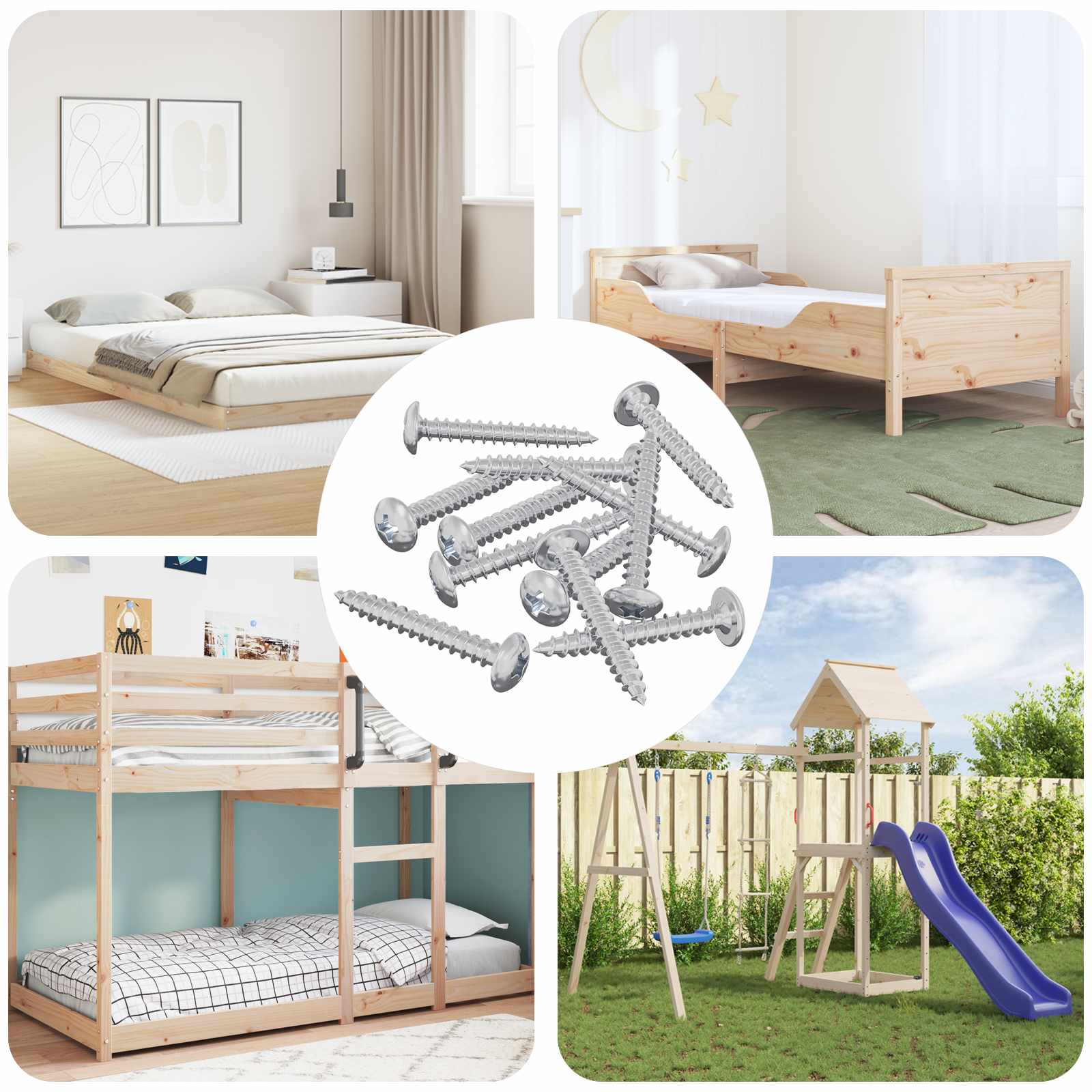vidaxxl tornillos para madera 12uds plata m4 x 28 mm acero