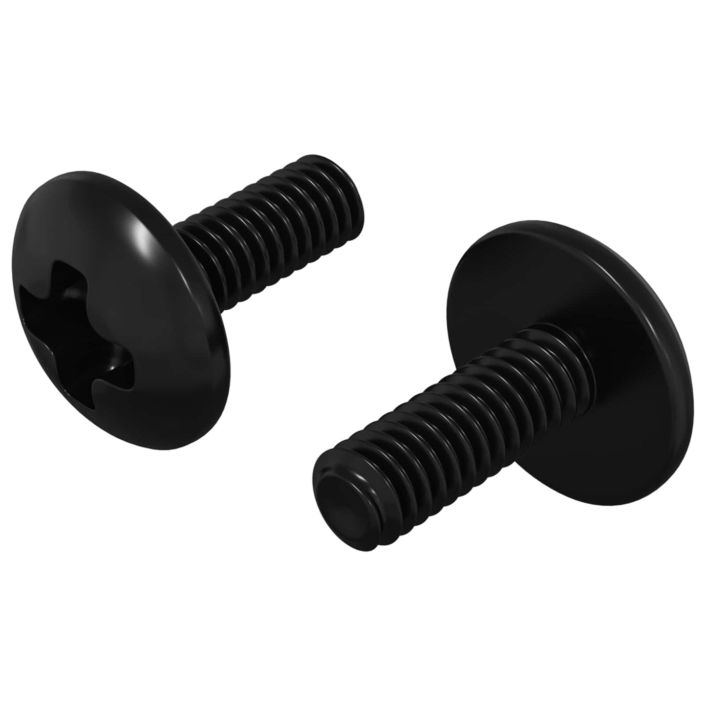 Vidaxl sleeve schroeven 2 pcs zwart m4 x 10 mm staal