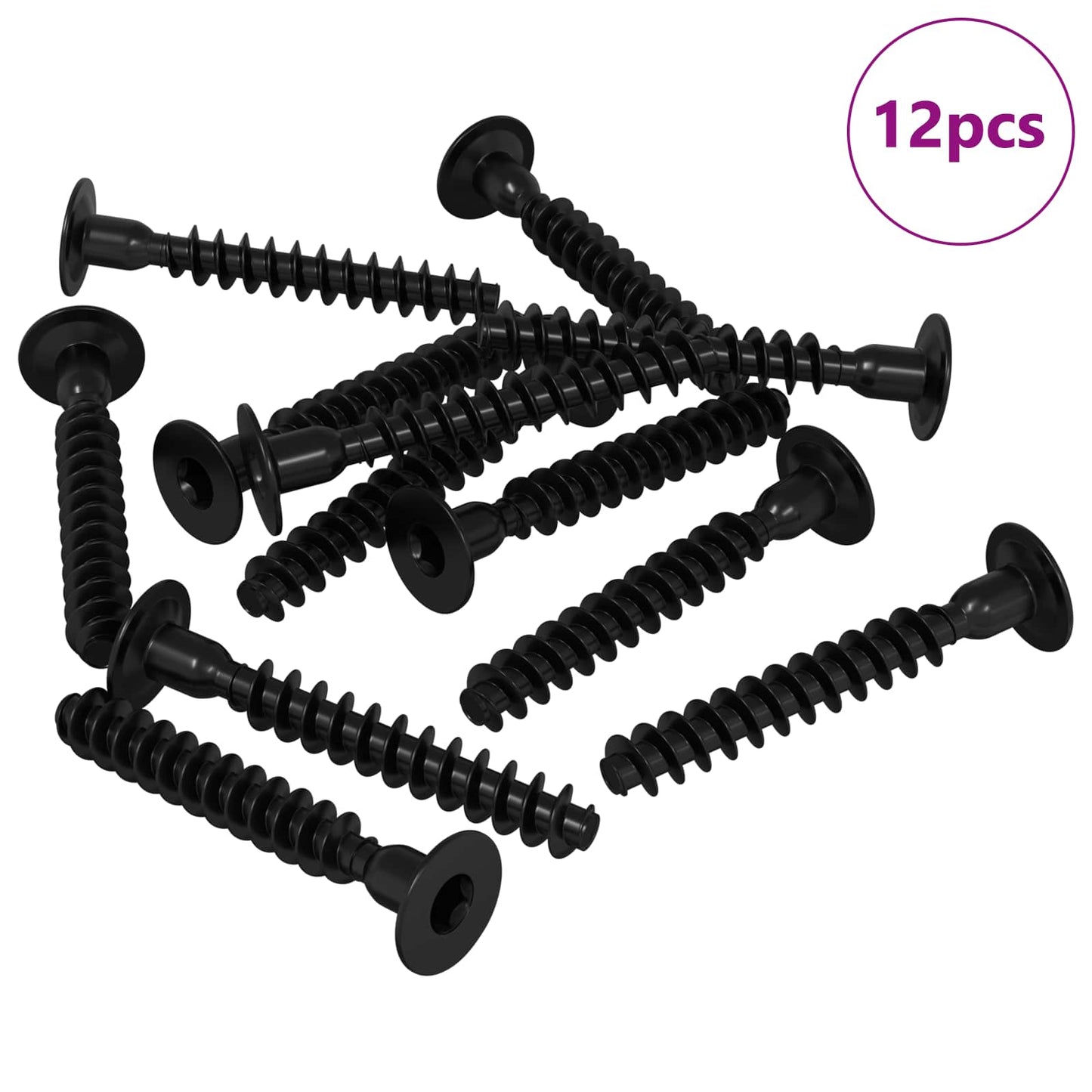 Vidaxl socket cap head schroef 12 pcs zwart m5 x 40 mm ijzer