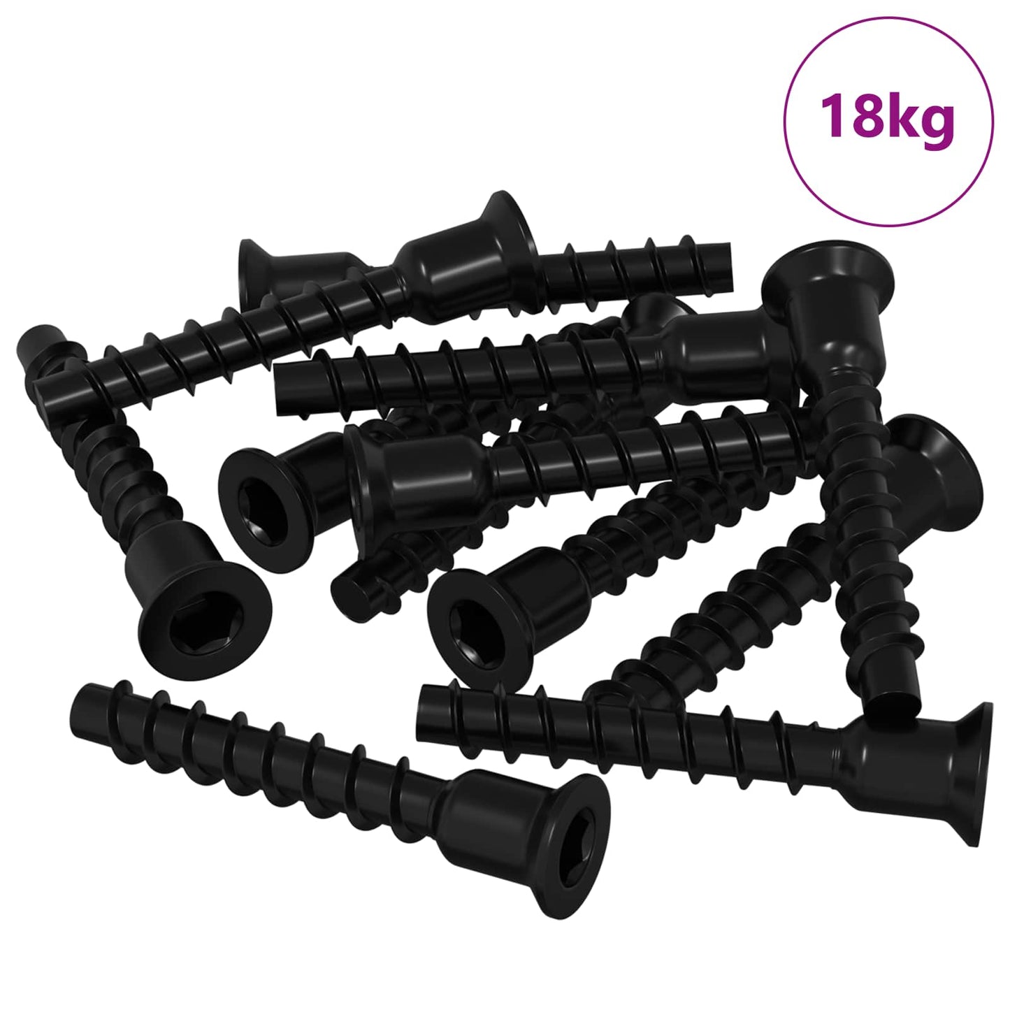 Vidaxl socket cap head schroef 3072 pcs zwart 7 x 40 mm ijzer