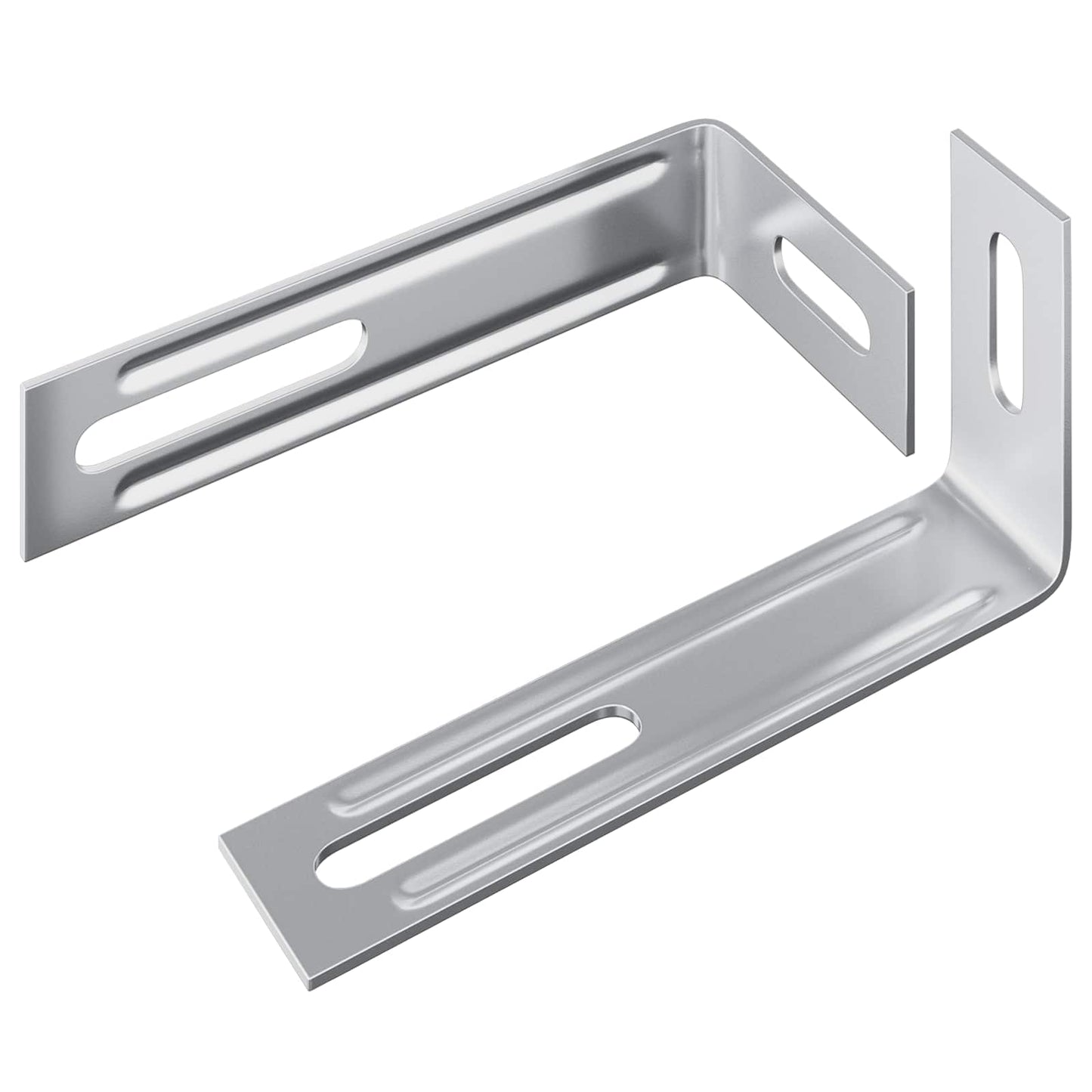 Vidaxl anti tip beugel effen 2 pcs zilver 74,5 x 15 x 32 mm ijzer