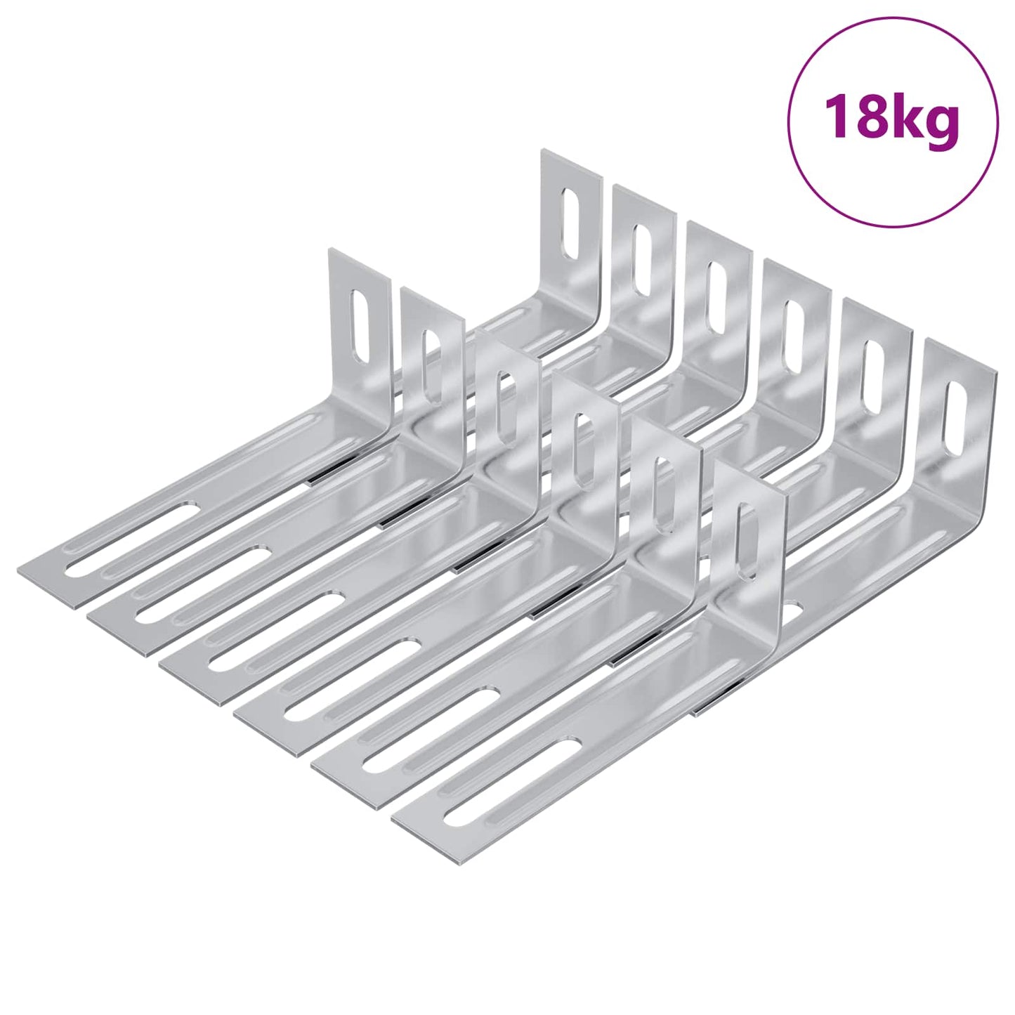 Vidaxl anti tip beugel effen 1268 pcs zilver ijzer
