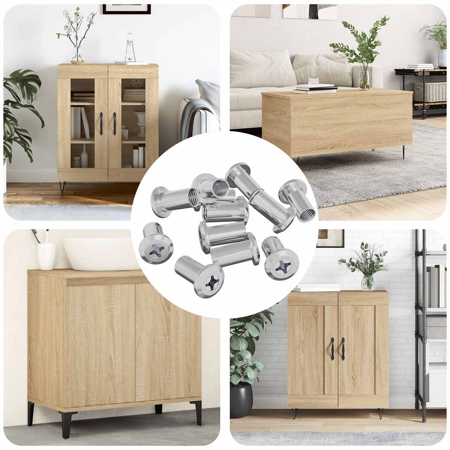 Vidaxl slotmoer 2857 pcs nikkel staal