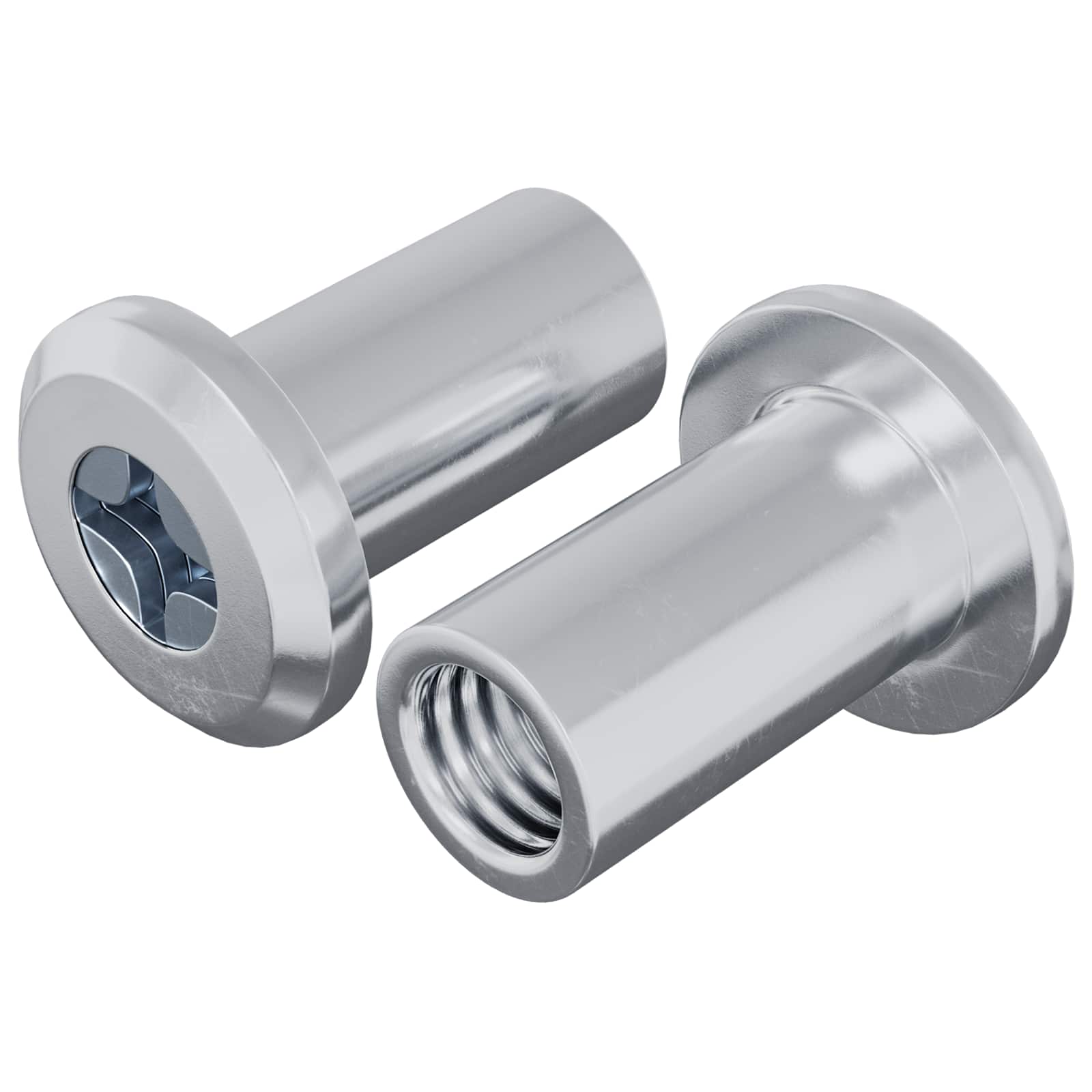 Dado di bloccaggio Vidaxx 2 pezzi argento m6 x 15 mm in acciaio