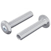 Vidaxl slotschroef effen 2 pcs zilver m6 x 30 mm staal