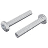 Vidaxl tornillo de bloqueo liso 2 piezas plata m6 x 35 mm acero