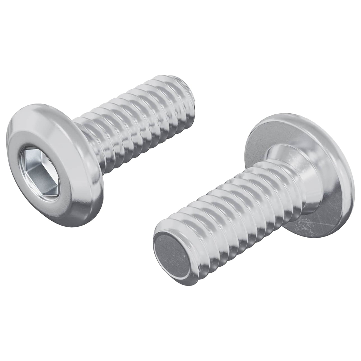 Vidaxl tornillo de bloqueo 2 piezas plata m6 x 15 mm acero
