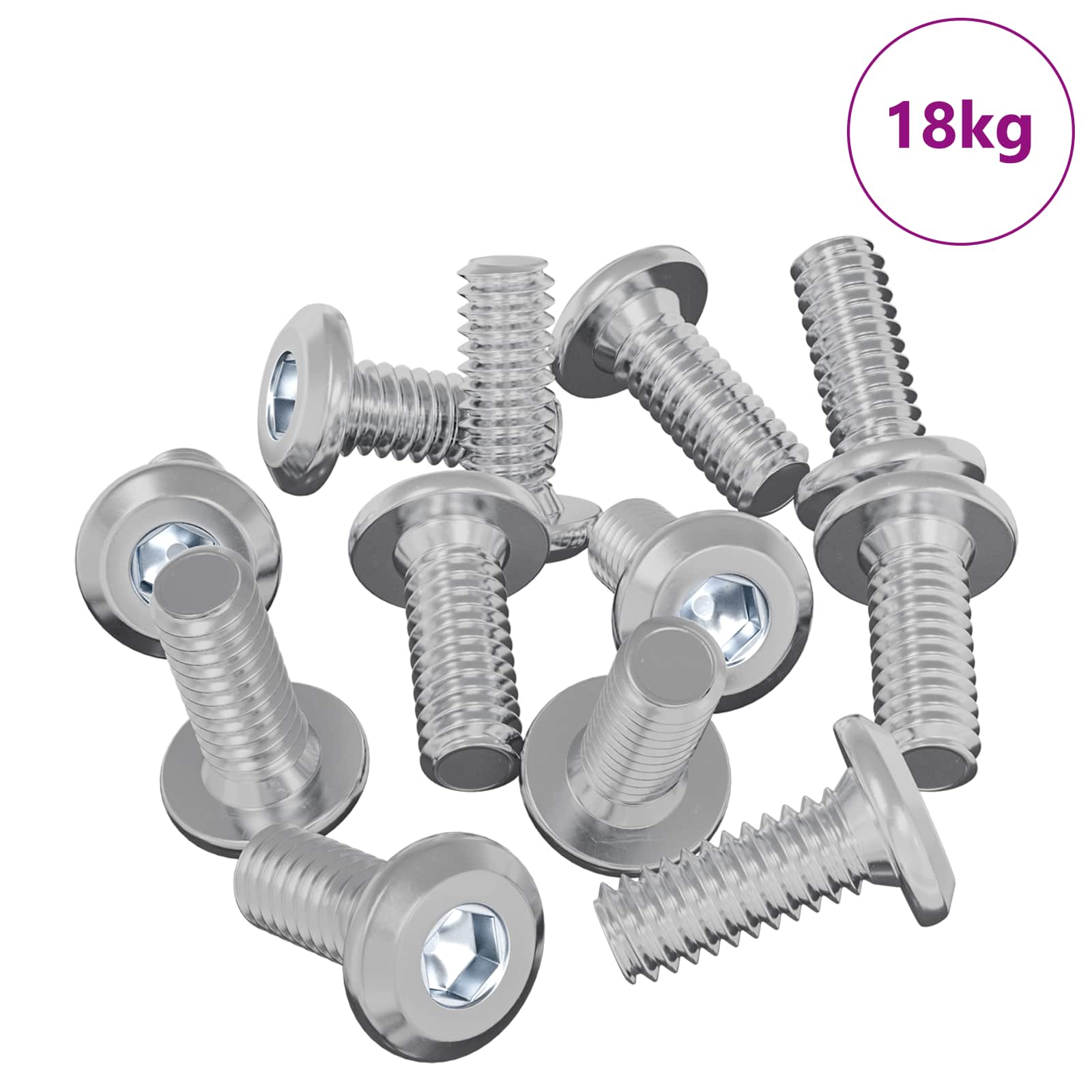 Tornillo de bloqueo vidaXL 3600 uds acero plateado