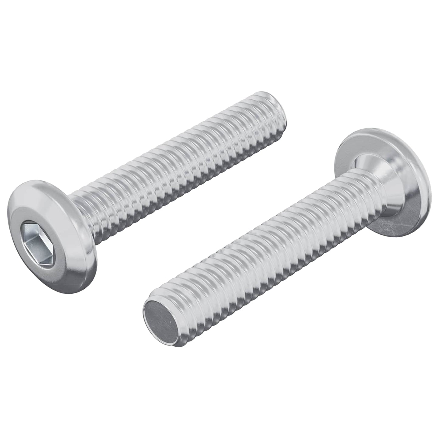 Vidaxl tornillo de bloqueo 2 piezas plata m6 x 35 mm acero