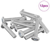 Vite di bloccaggio Vidaxl 12 pezzi argento m6 x 35 mm in acciaio