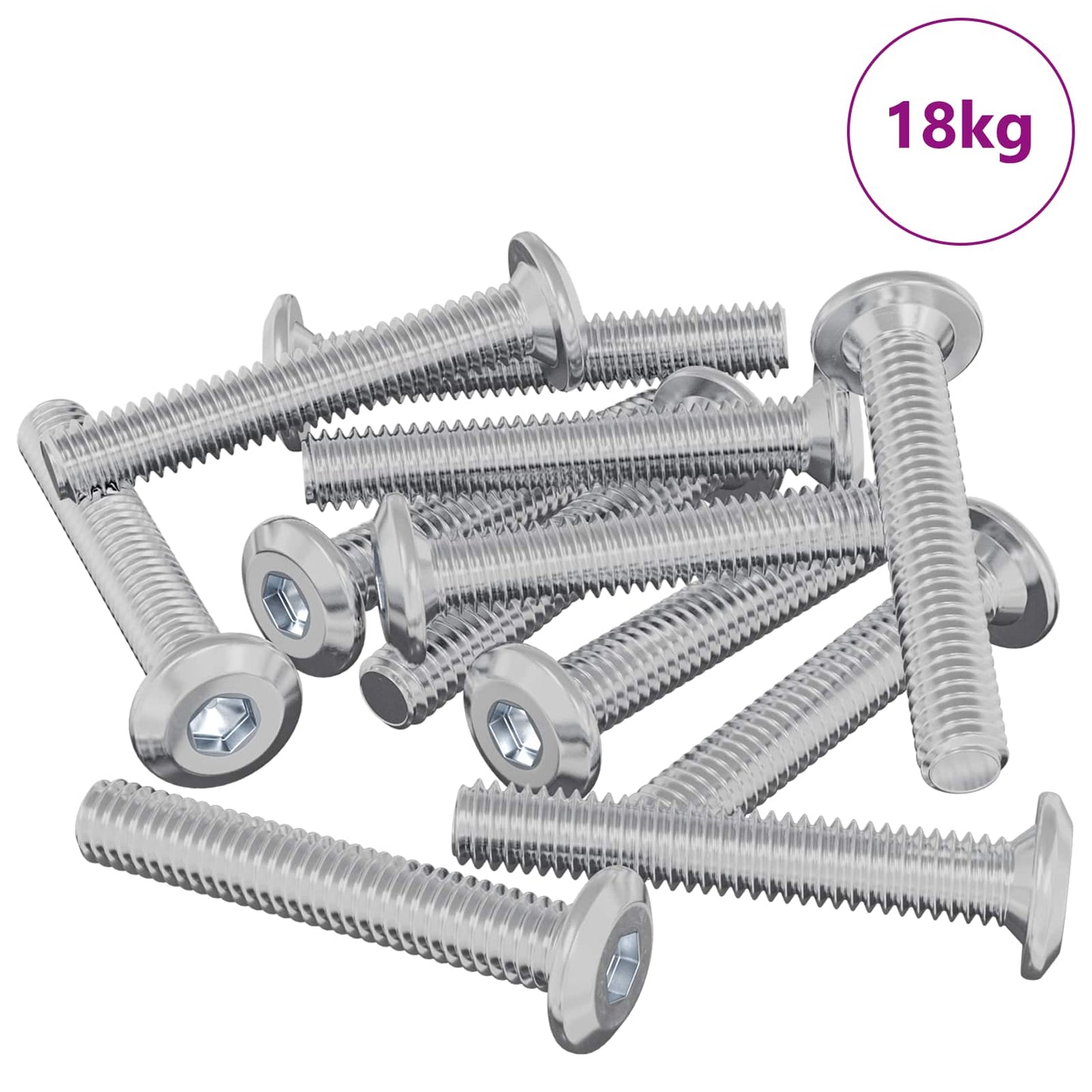 VidaXL tornillo de bloqueo 2514 uds acero plateado