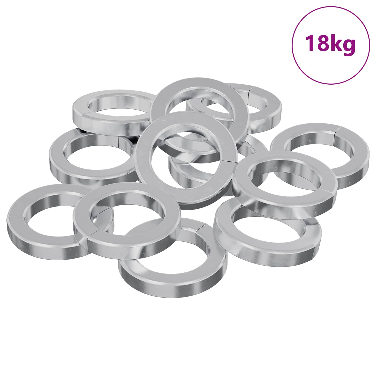 VidaXL arandela elástica 15929 uds hierro blanco