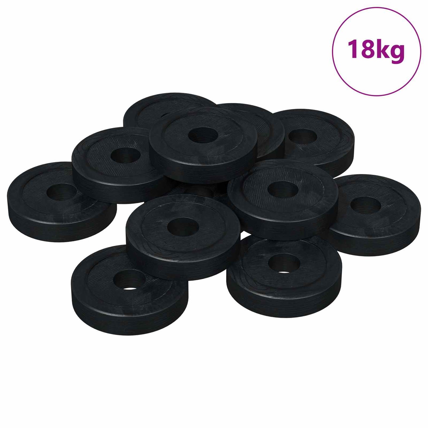 Vidaxxl adatto per anelli piatti 36000 pz neri ∅15 x 3 mm