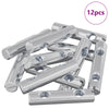 Tuerca vidaxl 12uds hierro galvanizado 60 x 12 mm