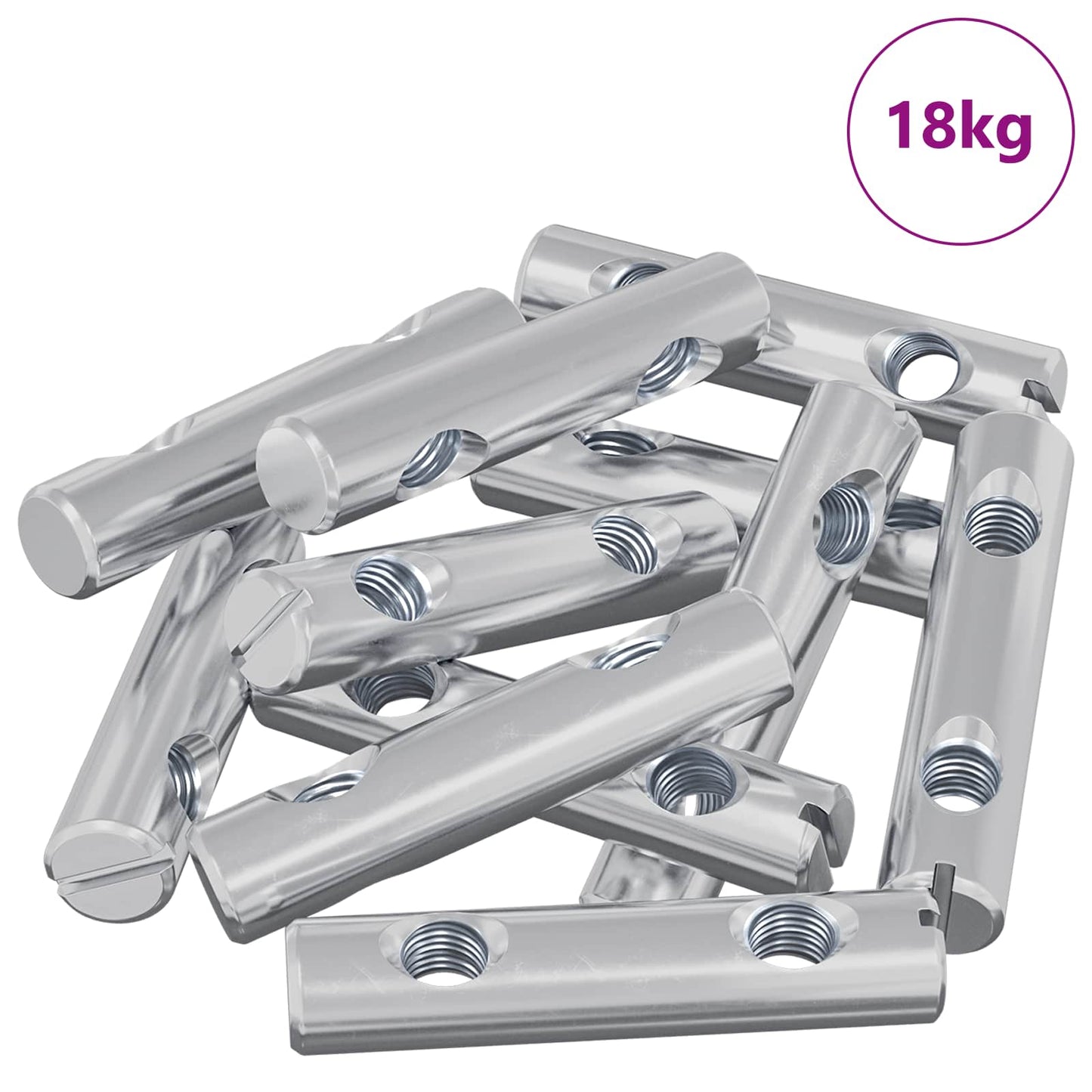 Vidaxl moer 413 pcs verzinkt 60 x 12 mm ijzer