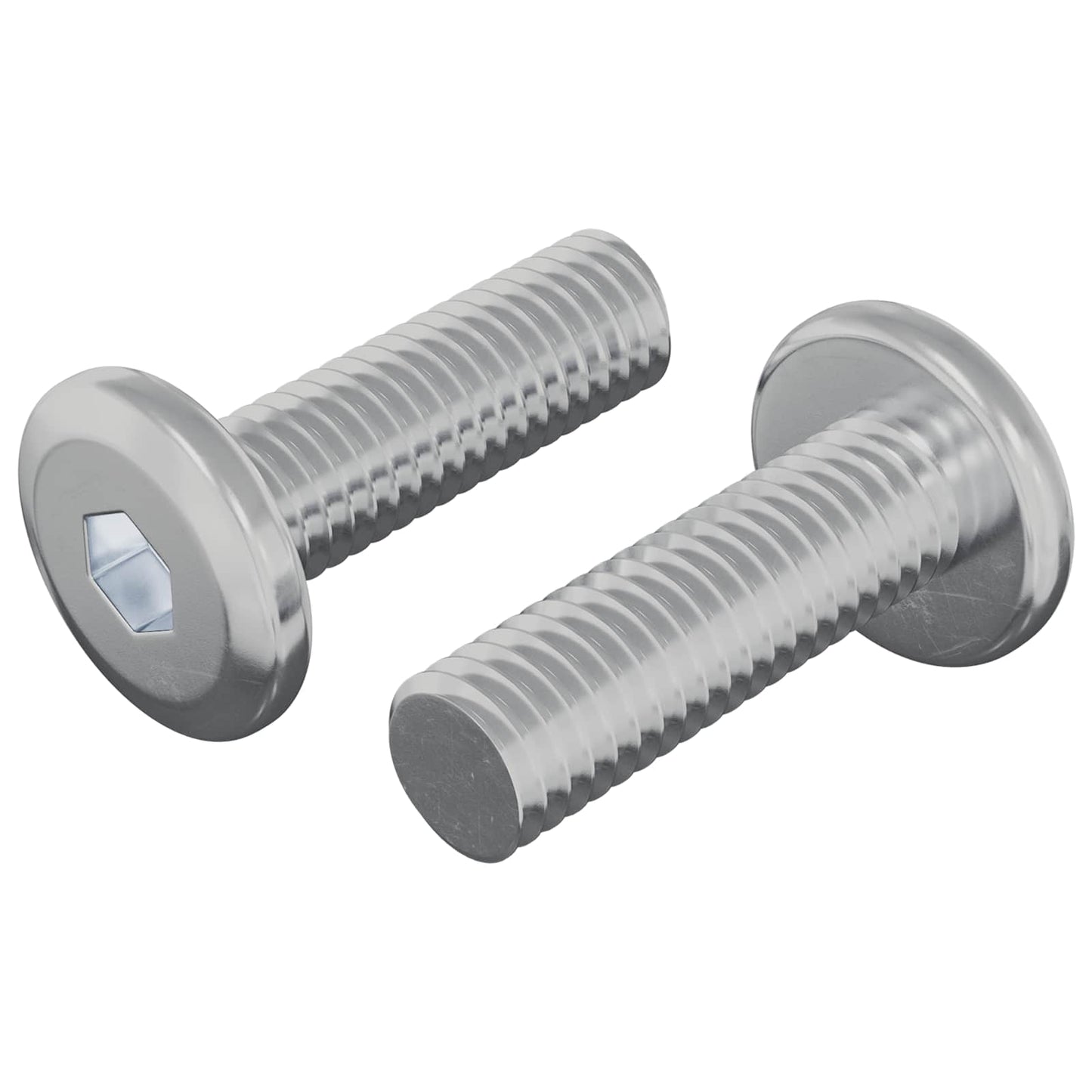 Vidaxl bout 2 pcs zilver 8 x 25 mm staal