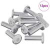 Perno vidaxl 12 piezas plata 8 x 25 mm acero