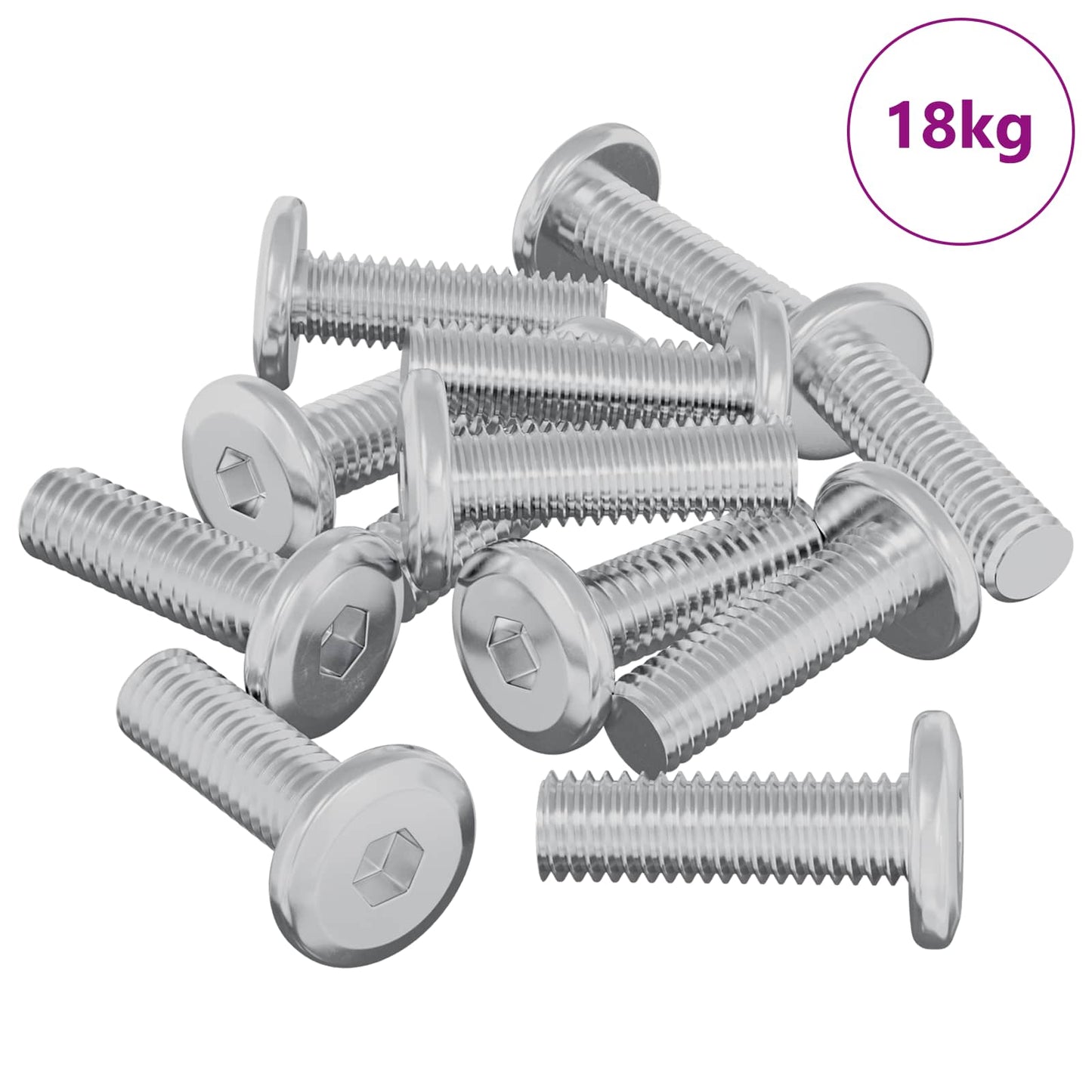 Vidaxl bout 1593 pcs zilver 8 x 25 mm staal